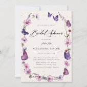 Wildflower Vlinders Boho Ivoor Vrijgezellenfeest Kaart (Voorkant)