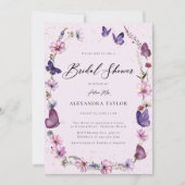 Wildflower Vlinders Boho Lijst Vrijgezellenfeest Kaart (Voorkant)