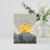 Wildflower Volcano Mountain Briefkaart (Staand voorkant)