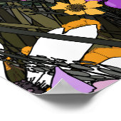 Wildflower Volcano Mountain Poster (Hoek)