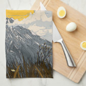 Wildflower Volcano Mountain Theedoek (Quarter Fold)