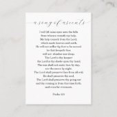 Wildflower voor altijd in ons hart gebedsgebed Kaa Visitekaartje (Achterkant)