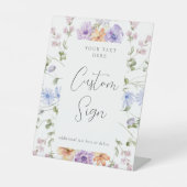 Wildflower Vrijgezellenfeest aangepaste tekst teke Reclamebord Met Voetstuk (Voorkant)