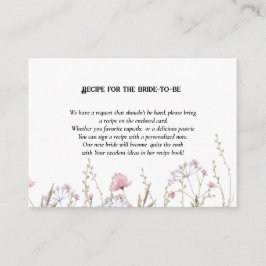 Wildflower vrijgezellenfeest Aanvraagrecept voor b Informatiekaartje