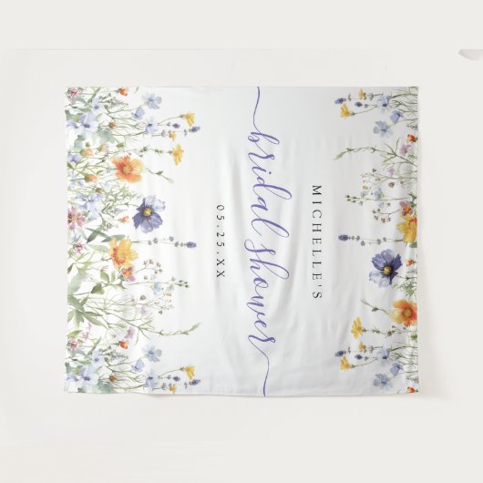 Wildflower Vrijgezellenfeest achtergrond Wandkleed (Voorkant (horizontaal))