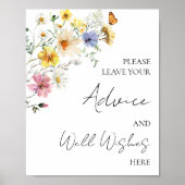 Wildflower Vrijgezellenfeest advies en goede wense Poster (Voorkant)