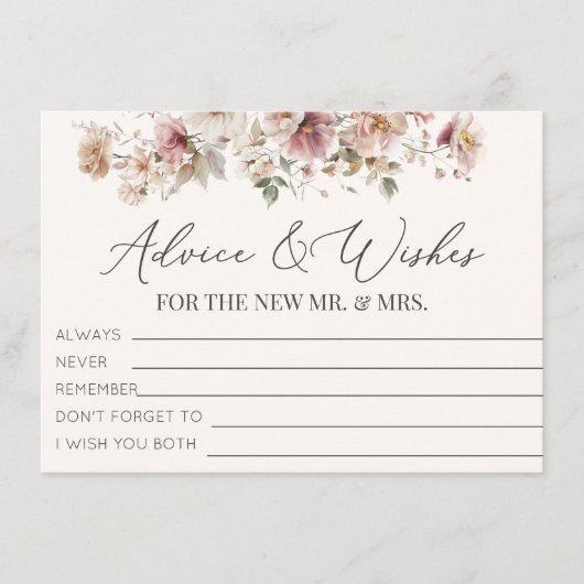 Wildflower Vrijgezellenfeest Advies en Wensen Informatiekaartje (Voorkant)