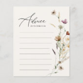 Wildflower Vrijgezellenfeest Advies Kaart (Voorkant)