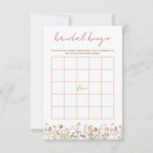 Wildflower Vrijgezellenfeest Bingo Boho Tuinspel Kaart (Voorkant)
