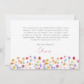 Wildflower Vrijgezellenfeest bloementuin Dank u Bedankkaart (Achterkant)