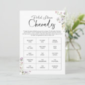 Wildflower Vrijgezellenfeest Charades spel Kaart (Staand voorkant)