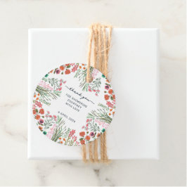 Wildflower Vrijgezellenfeest Dank u Bedankjes Labels