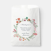 Wildflower Vrijgezellenfeest Dank u Bedankzakje (Voorkant)