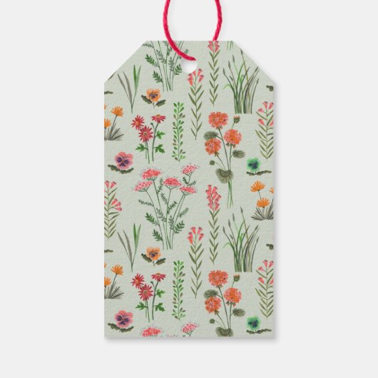 Wildflower Vrijgezellenfeest Dank u Cadeaulabel (Achterkant)