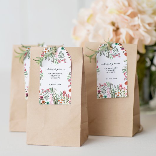 Wildflower Vrijgezellenfeest Dank u Cadeaulabel