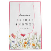 Wildflower Vrijgezellenfeest Dank u Medium Cadeauzakje (Achterkant)