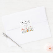 Wildflower Vrijgezellenfeest Dank u Vierkante Sticker (Envelop)