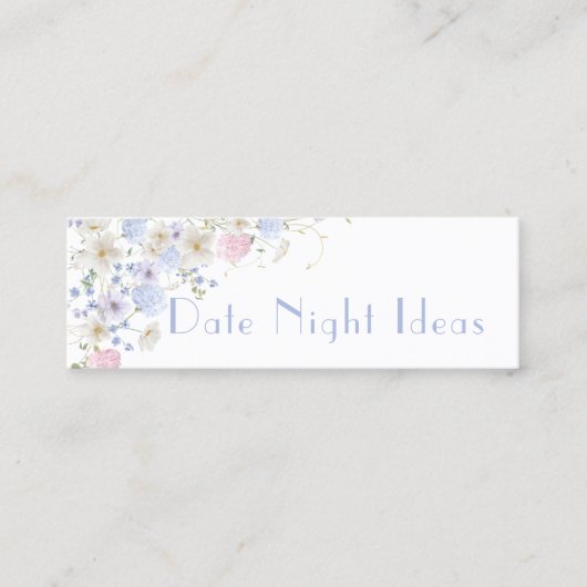 Wildflower Vrijgezellenfeest Datum Nacht Idee Kaar Contactkaartje (Voorkant)