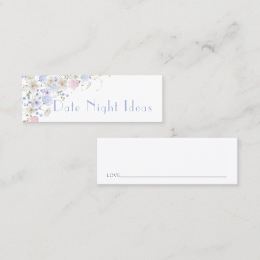 Wildflower Vrijgezellenfeest Datum Nacht Idee Kaar Contactkaartje (Voorkant / Achterkant)