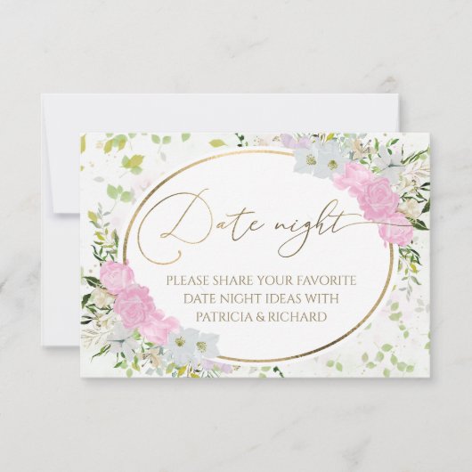 Wildflower Vrijgezellenfeest Datum Nacht Jar Kaart (Voorkant)