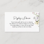 Wildflower Vrijgezellenfeest Display Douche Informatiekaartje (Voorkant)