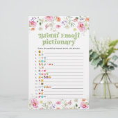 Wildflower vrijgezellenfeest emoji pictionary game (Staand voorkant)