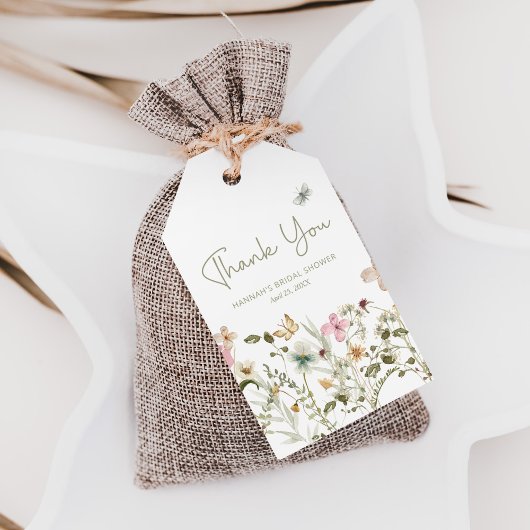 Wildflower Vrijgezellenfeest Favor Cadeaulabel