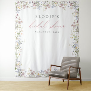 Wildflower Vrijgezellenfeest Foto Achtergrond Bloe Wandkleed