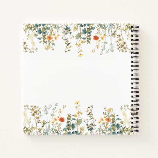 Wildflower Vrijgezellenfeest gastenboek Notitieboek (Achterkant)