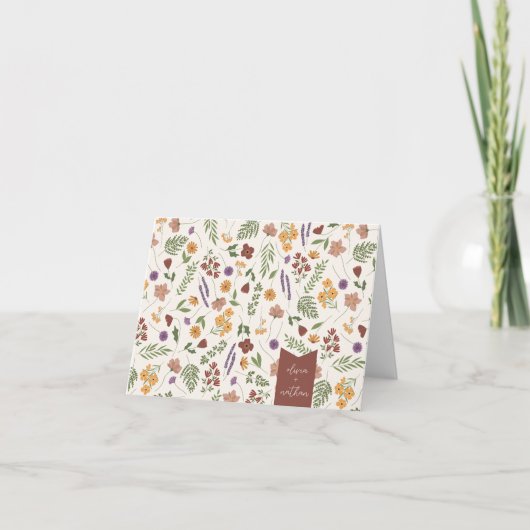 Wildflower Vrijgezellenfeest gepersonaliseerd Bedankkaart (Voorkant)