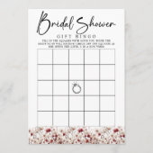 Wildflower Vrijgezellenfeest Gift Bingo Spel Kaart (Voorkant)