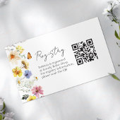 Wildflower Vrijgezellenfeest Gift Registry QR Kaar Informatiekaartje