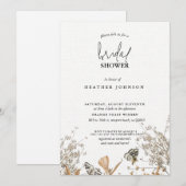 Wildflower Vrijgezellenfeest grillig elegant Kaart (Voorkant / Achterkant)