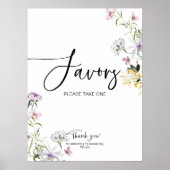 Wildflower Vrijgezellenfeest gunsten teken Poster (Voorkant)