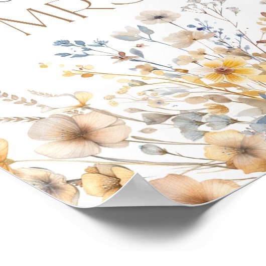 Wildflower Vrijgezellenfeest hoeveel kussen Poster (Hoek)