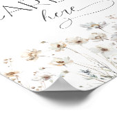 Wildflower Vrijgezellenfeest Laat je recept Kaarte Poster (Hoek)