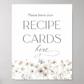 Wildflower Vrijgezellenfeest Laat je recept Kaarte Poster (Voorkant)