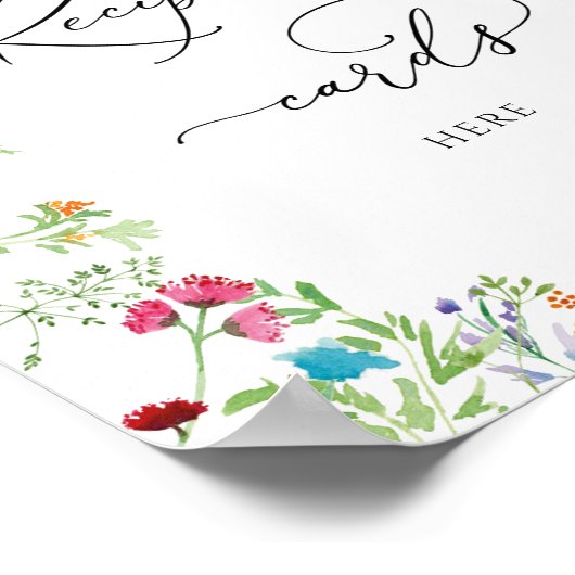 Wildflower Vrijgezellenfeest Laat recept Kaart hie Poster (Hoek)
