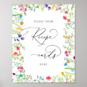 Wildflower Vrijgezellenfeest Laat recept Kaart hie Poster (Voorkant)