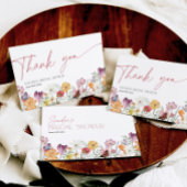 Wildflower Vrijgezellenfeest Liefde in Bloei Dank  Bedankkaart