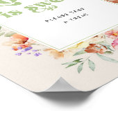 Wildflower vrijgezellenfeest Liefde is zoet Poster (Hoek)