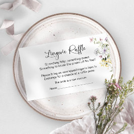 Wildflower Vrijgezellenfeest Lingerie Raffle Informatiekaartje