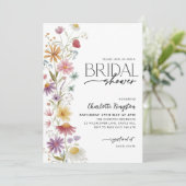 Wildflower Vrijgezellenfeest meerkleurig Bloemen Kaart (Staand voorkant)