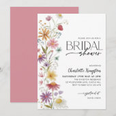 Wildflower Vrijgezellenfeest meerkleurig Bloemen Kaart (Voorkant / Achterkant)