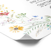 Wildflower Vrijgezellenfeest Mimosa Bar Poster (Hoek)