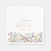 Wildflower Vrijgezellenfeest Papier Servetten Flor (Voorkant)