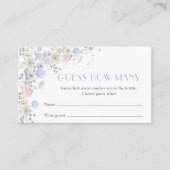 Wildflower Vrijgezellenfeest Raad eens hoeveel spe Informatiekaartje (Voorkant)