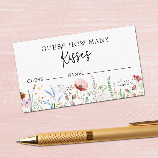 Wildflower Vrijgezellenfeest Raad eens hoeveel spe Informatiekaartje