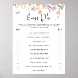 Wildflower Vrijgezellenfeest Raad eens wie games Poster