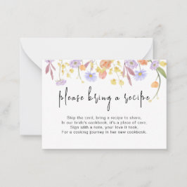 Wildflower Vrijgezellenfeest Recept Aanvraagbijlag Notitiekaartje